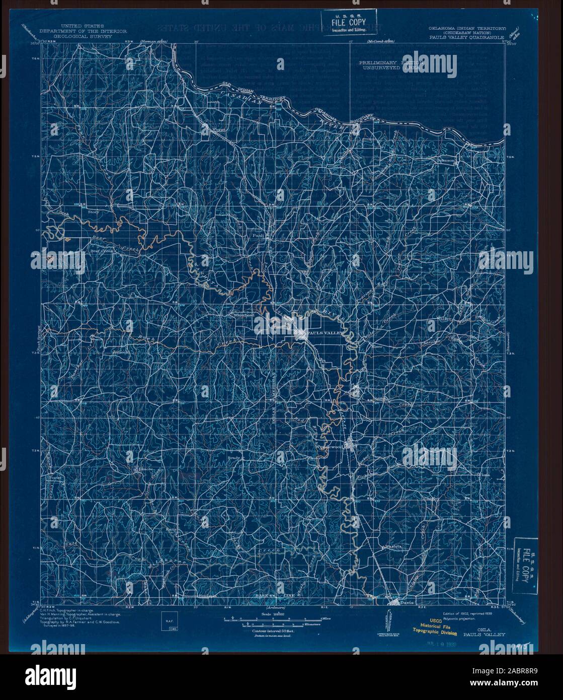 Map of pauls valley oklahoma hires stock photography and images Alamy