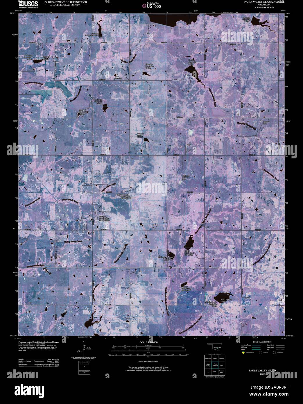 Map of pauls valley oklahoma hires stock photography and images Alamy