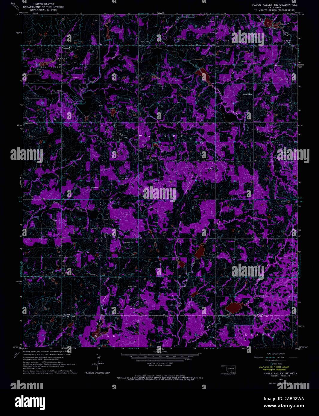 Pauls valley oklahoma map hires stock photography and images Alamy