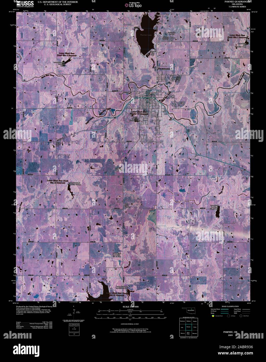 Pawnee oklahoma map hires stock photography and images Alamy