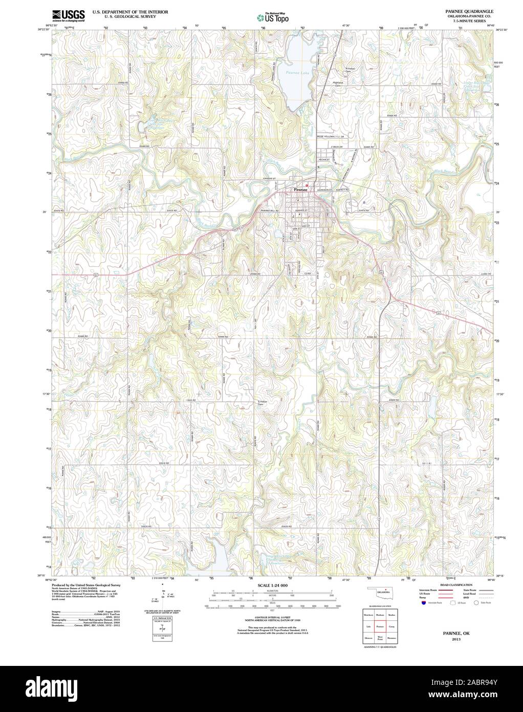 Map of pawnee oklahoma hires stock photography and images Alamy