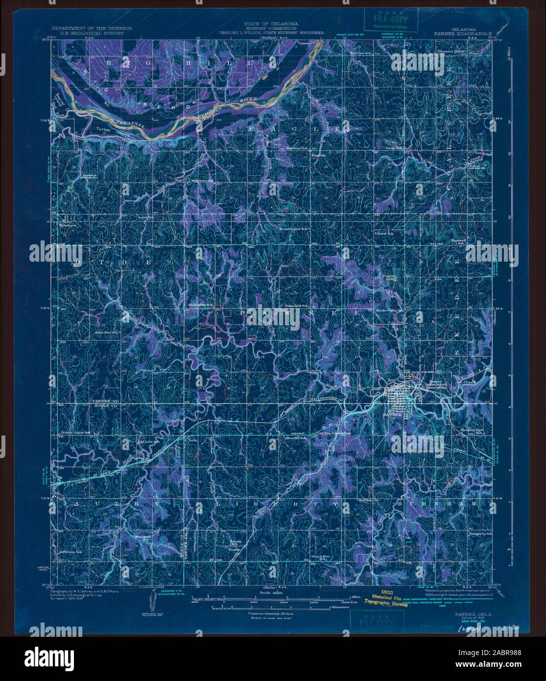 Pawnee oklahoma map hires stock photography and images Alamy