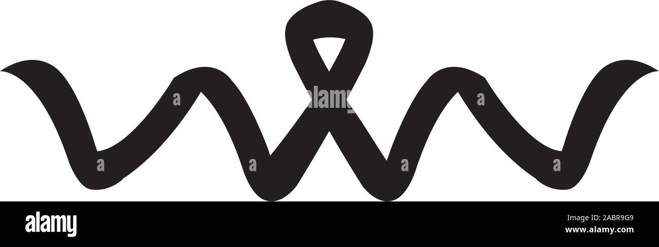 silhouette of ribbon campaign isolated icon Stock Vector Image & Art ...