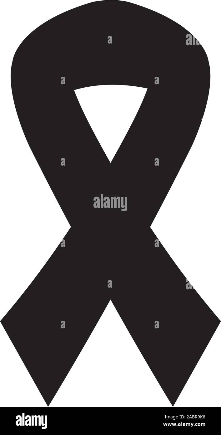 silhouette of ribbon campaign isolated icon Stock Vector Image & Art ...