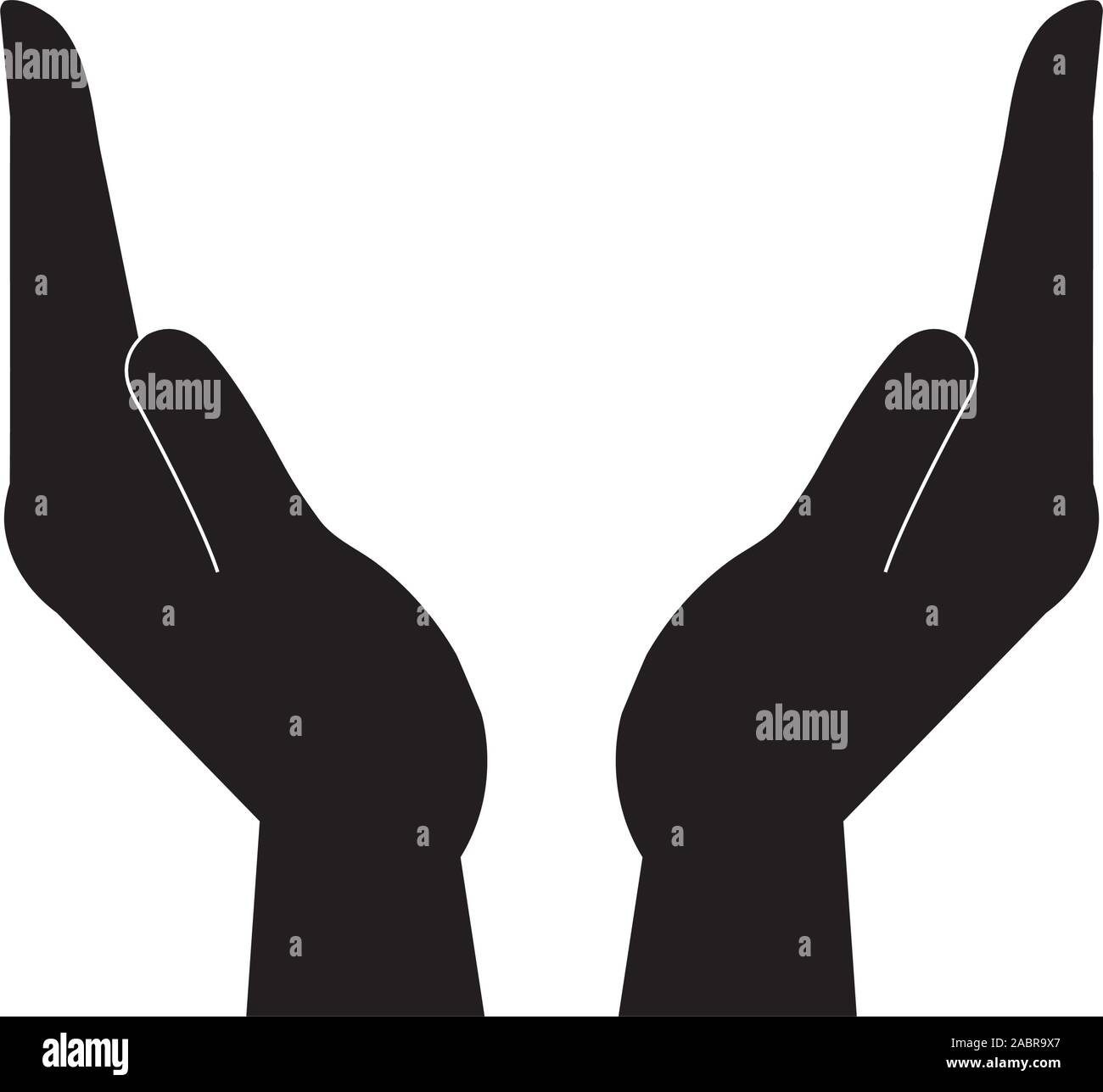 Hands receiving isolated Black and White Stock Photos & Images - Alamy