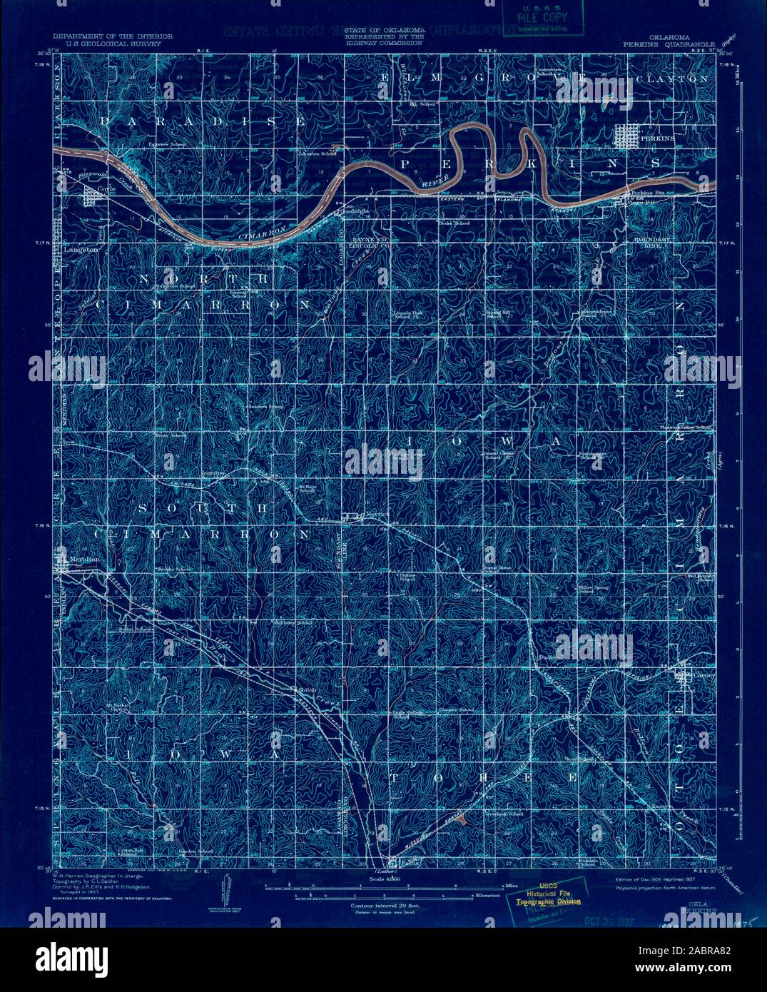 Map of perkins oklahoma hires stock photography and images Alamy