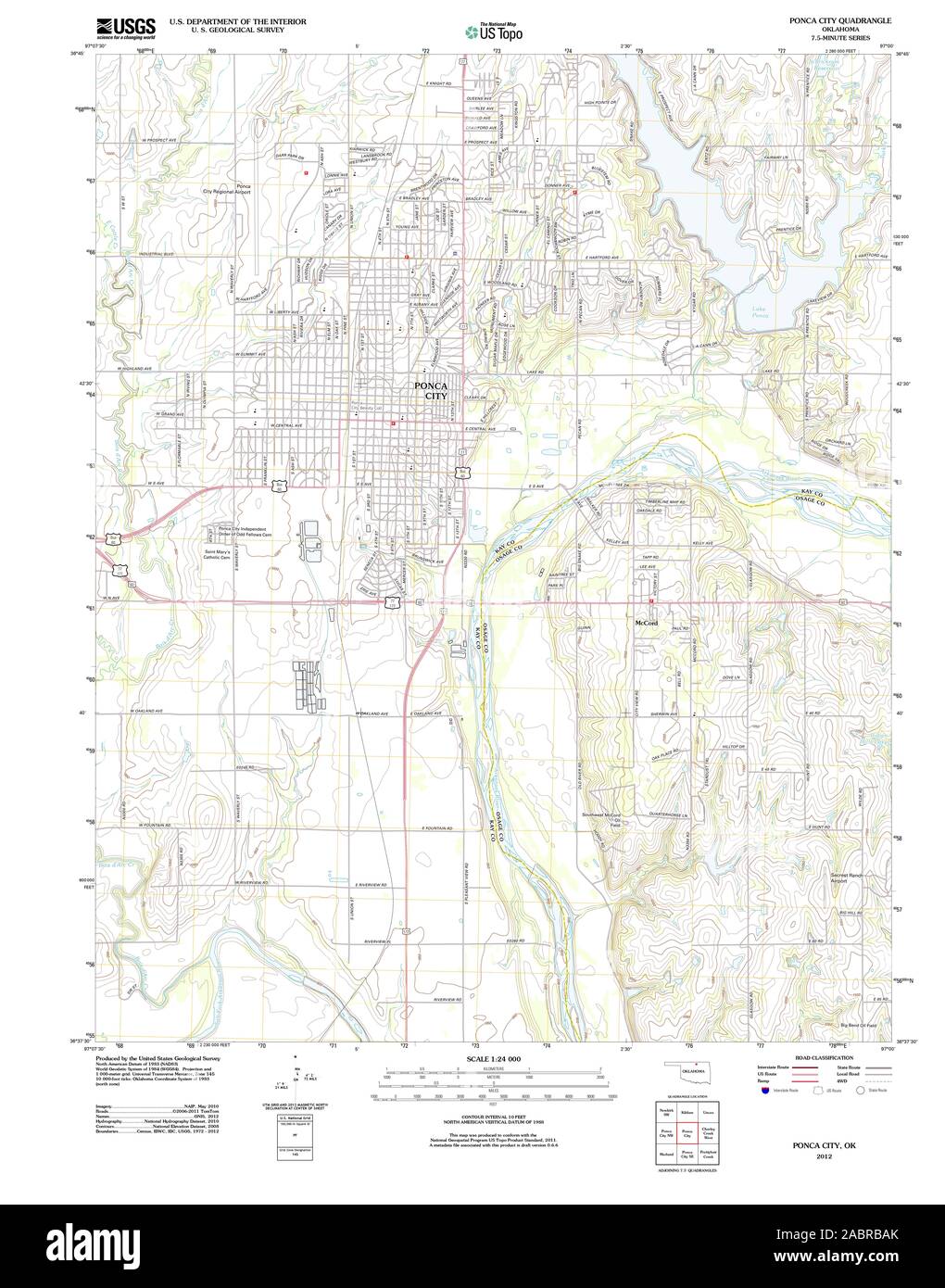 Map Of Ponca City Oklahoma Map Of Ponca City Oklahoma High Resolution Stock Photography And Images -  Alamy