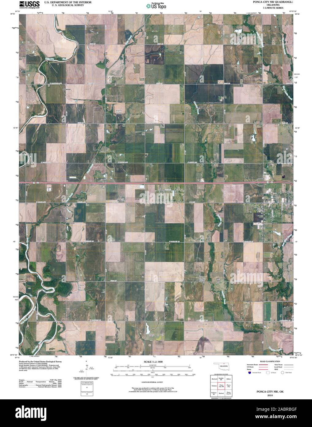 Ponca city map hires stock photography and images Alamy