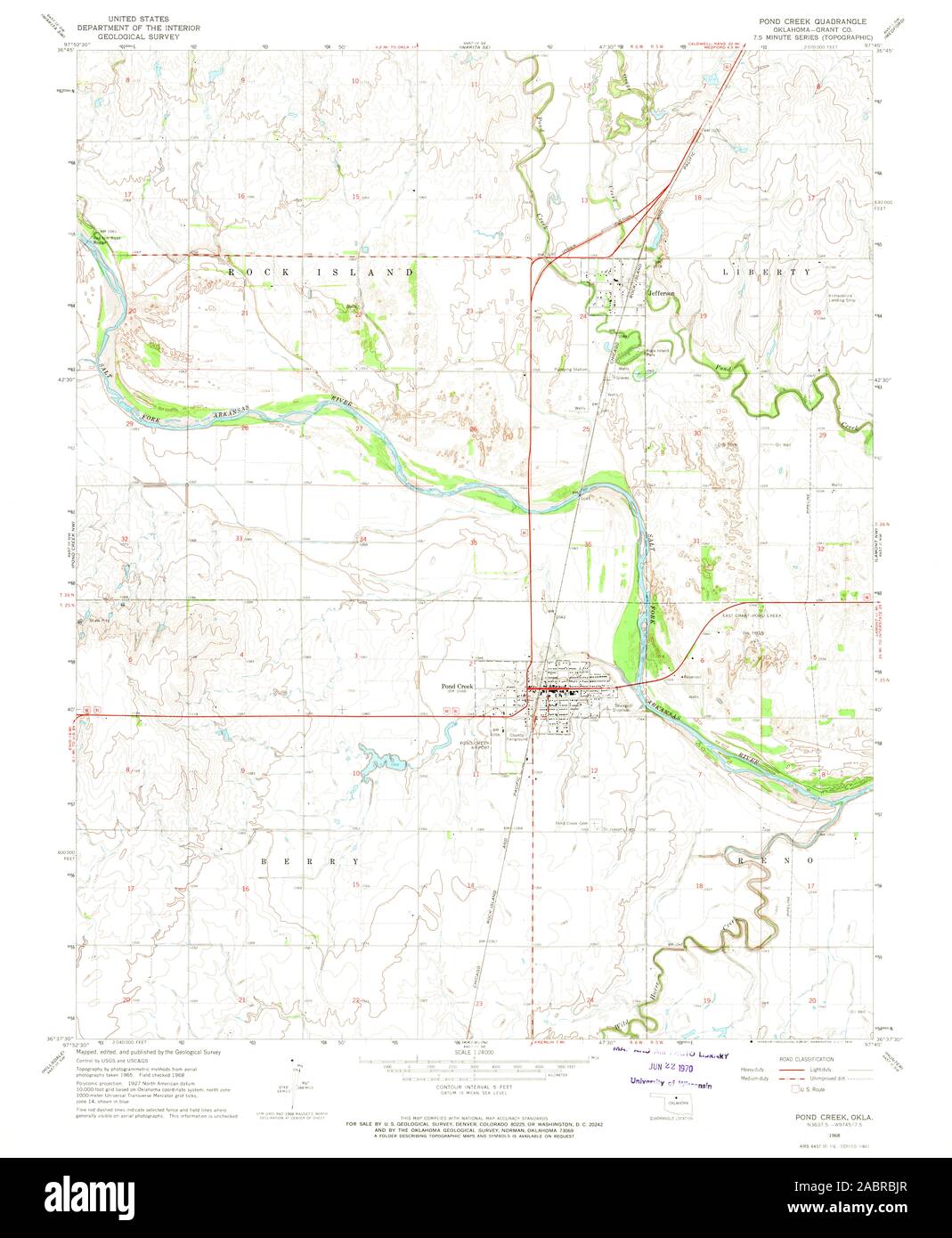 Map of pond creek oklahoma hires stock photography and images Alamy