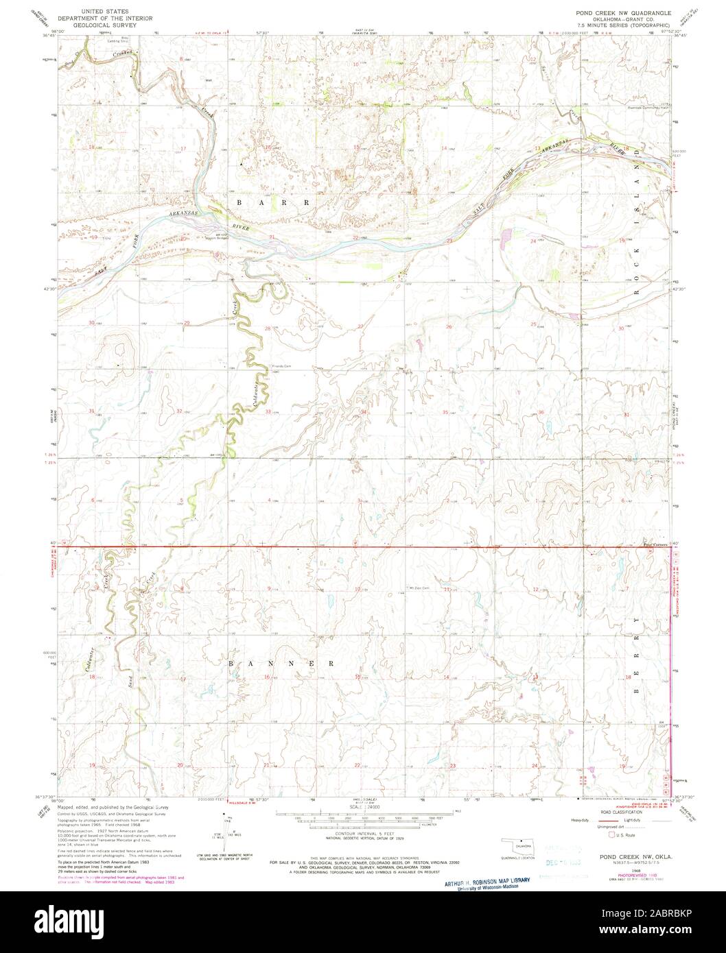 Pond creek oklahoma map hires stock photography and images Alamy