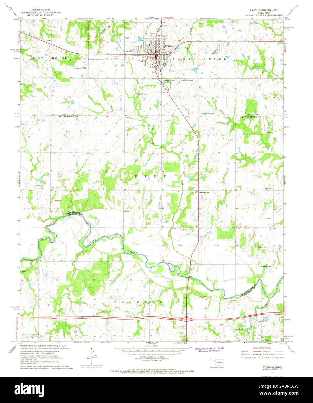 Prague oklahoma map hires stock photography and images Alamy
