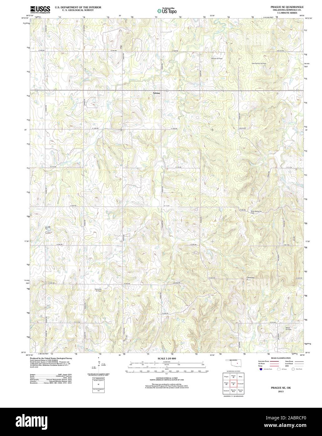 Prague oklahoma map hires stock photography and images Alamy