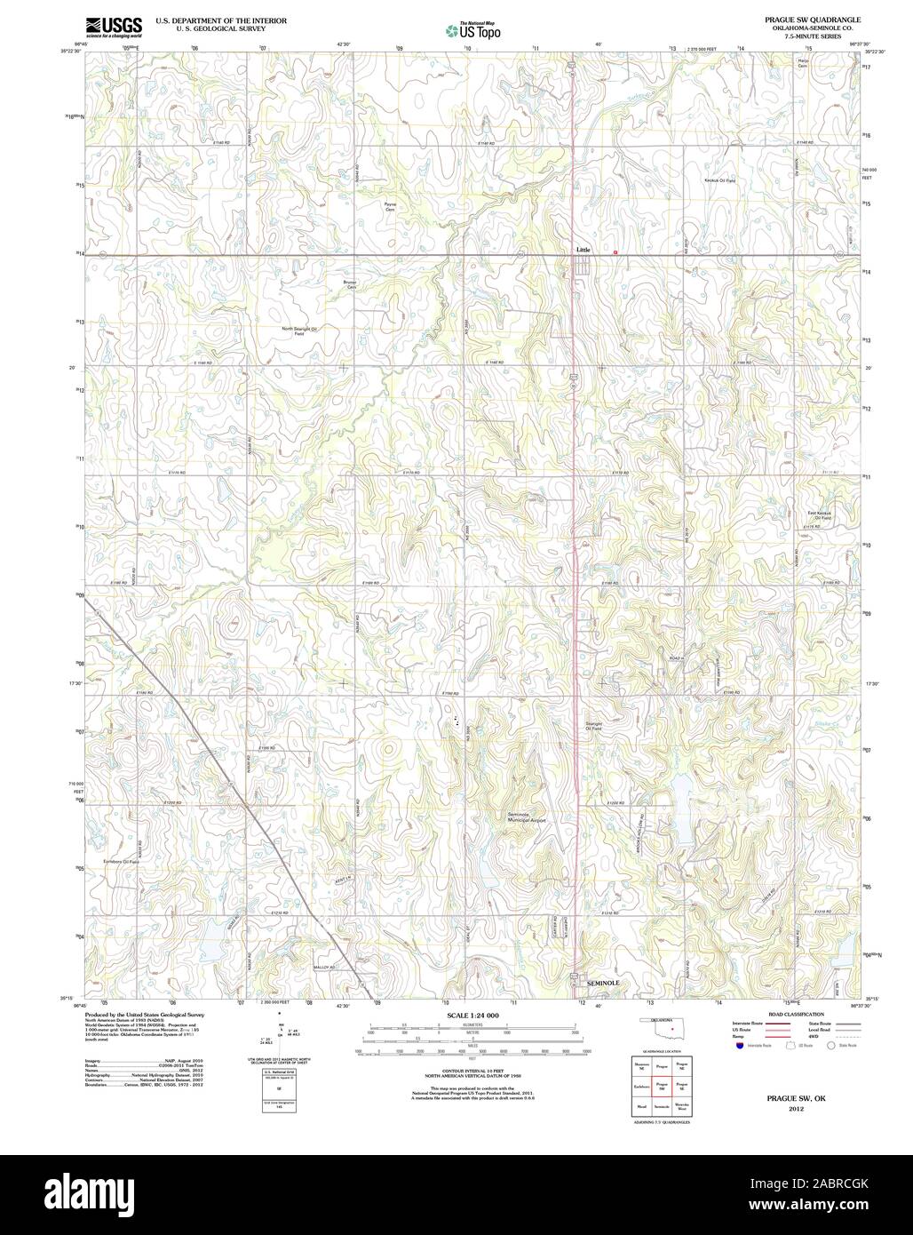 Prague oklahoma map hires stock photography and images Alamy