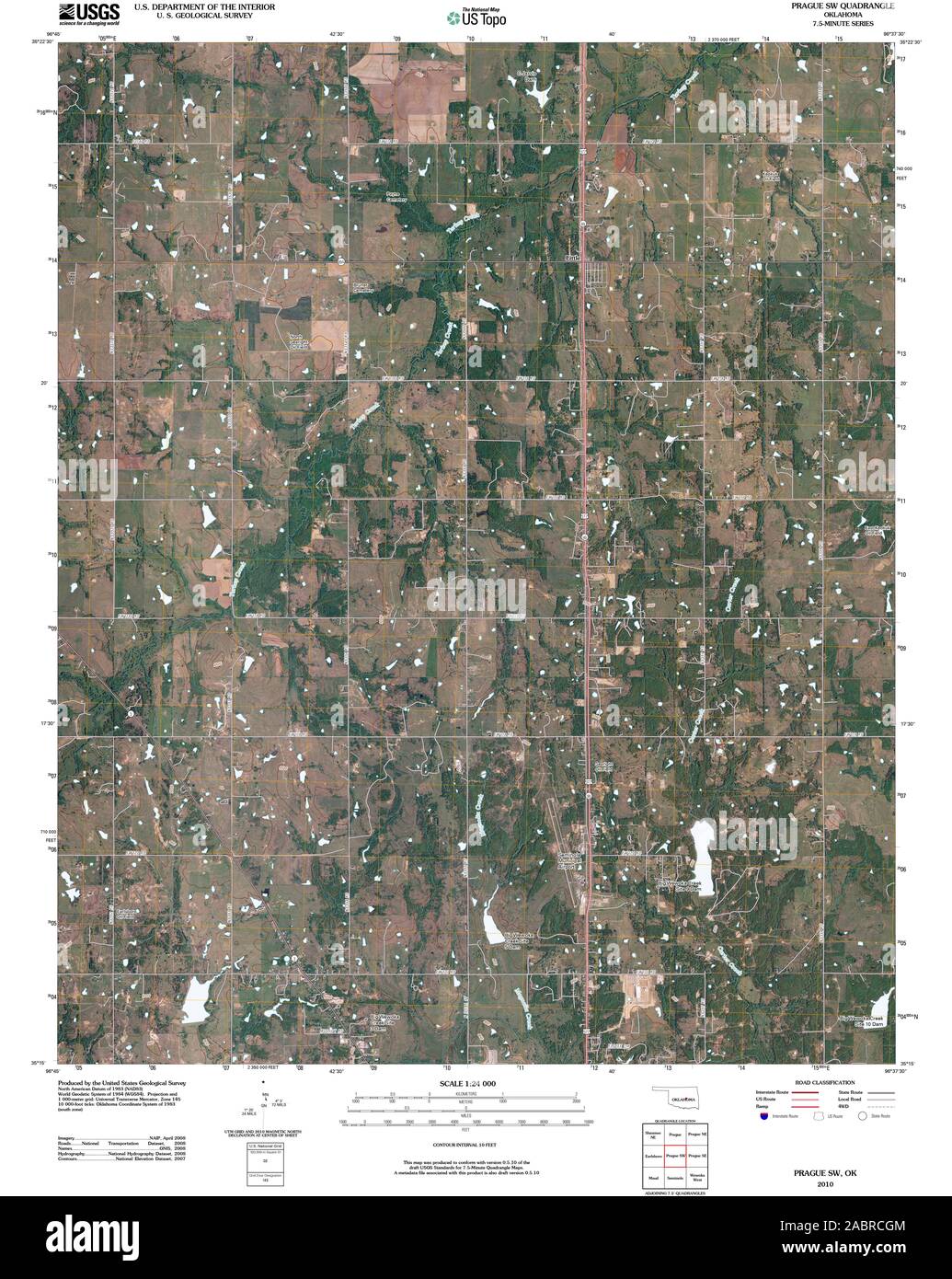 Prague oklahoma map hires stock photography and images Alamy