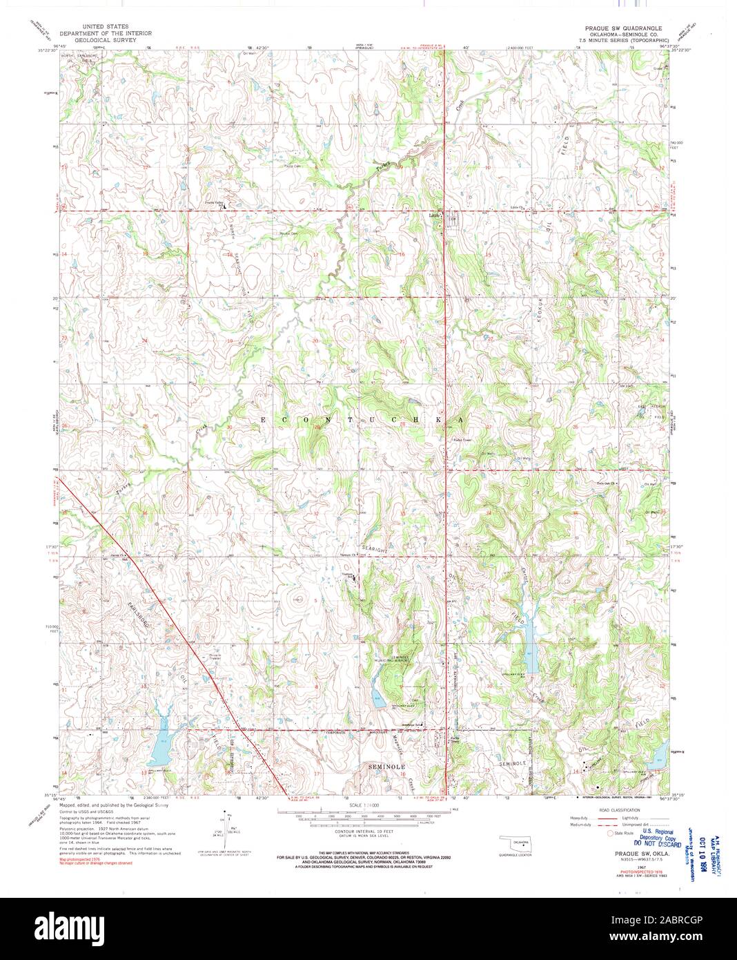 Prague oklahoma map hires stock photography and images Alamy