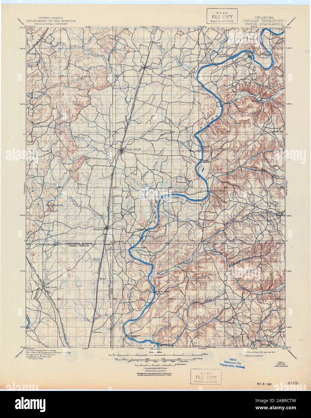Map of pryor oklahoma hires stock photography and images Alamy