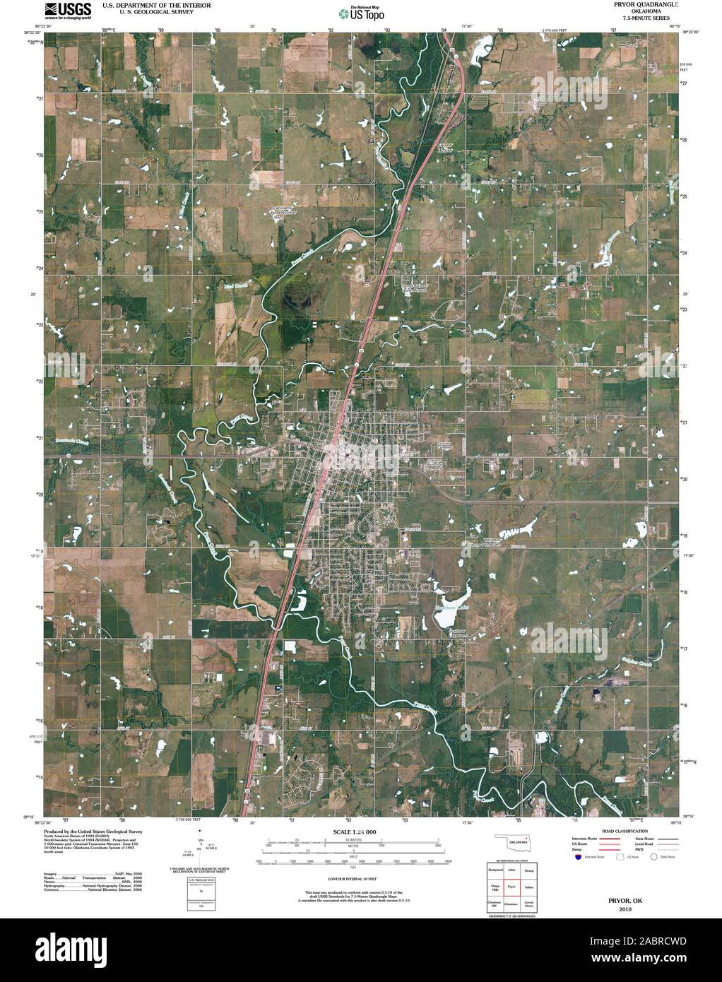 Pryor oklahoma map Cut Out Stock Images & Pictures Alamy