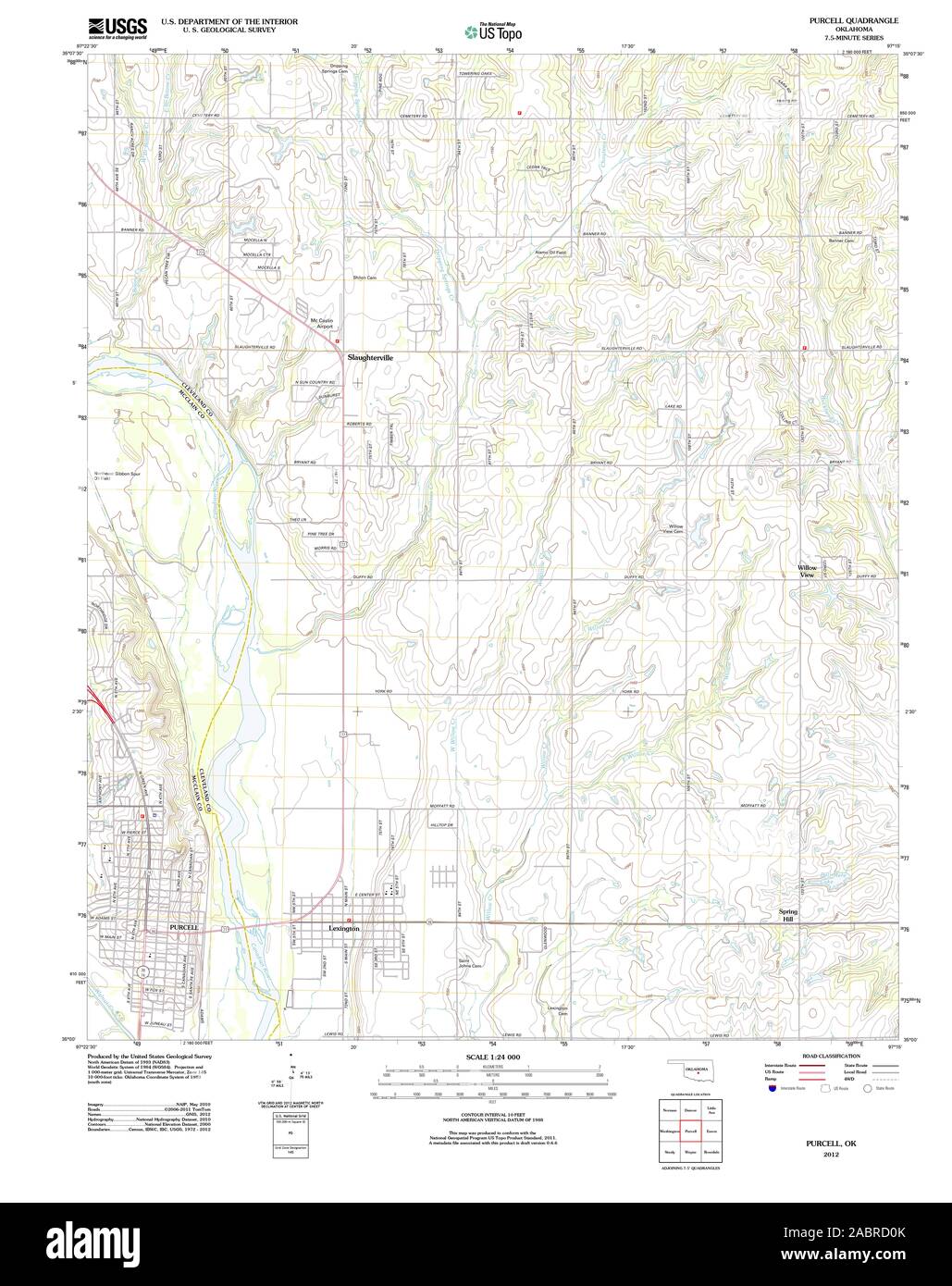 Map of purcell oklahoma Cut Out Stock Images & Pictures Alamy