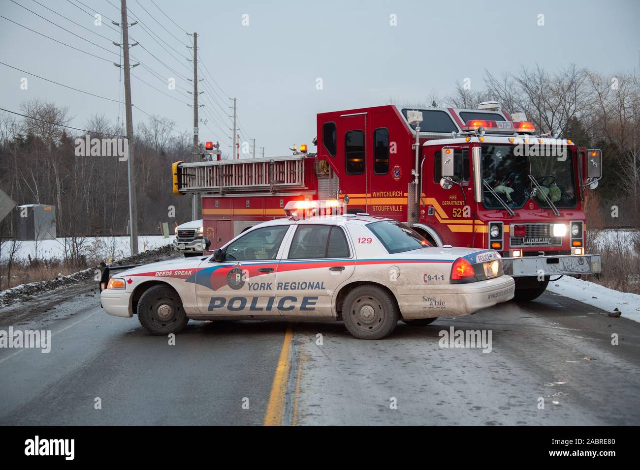toronto canada downtown car accident Stock Photo Alamy