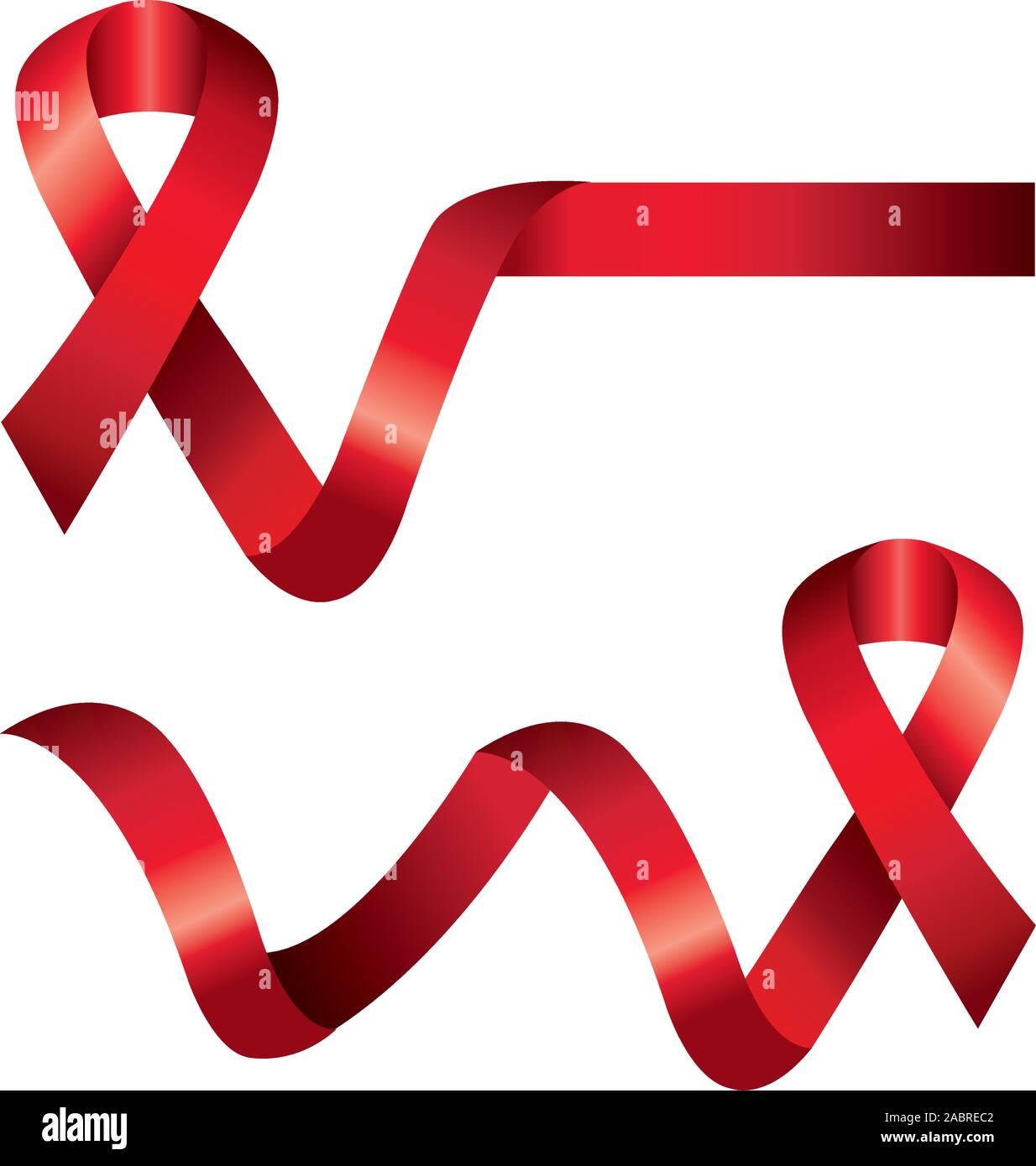set of aids day awareness ribbons isolated icon Stock Vector Image ...