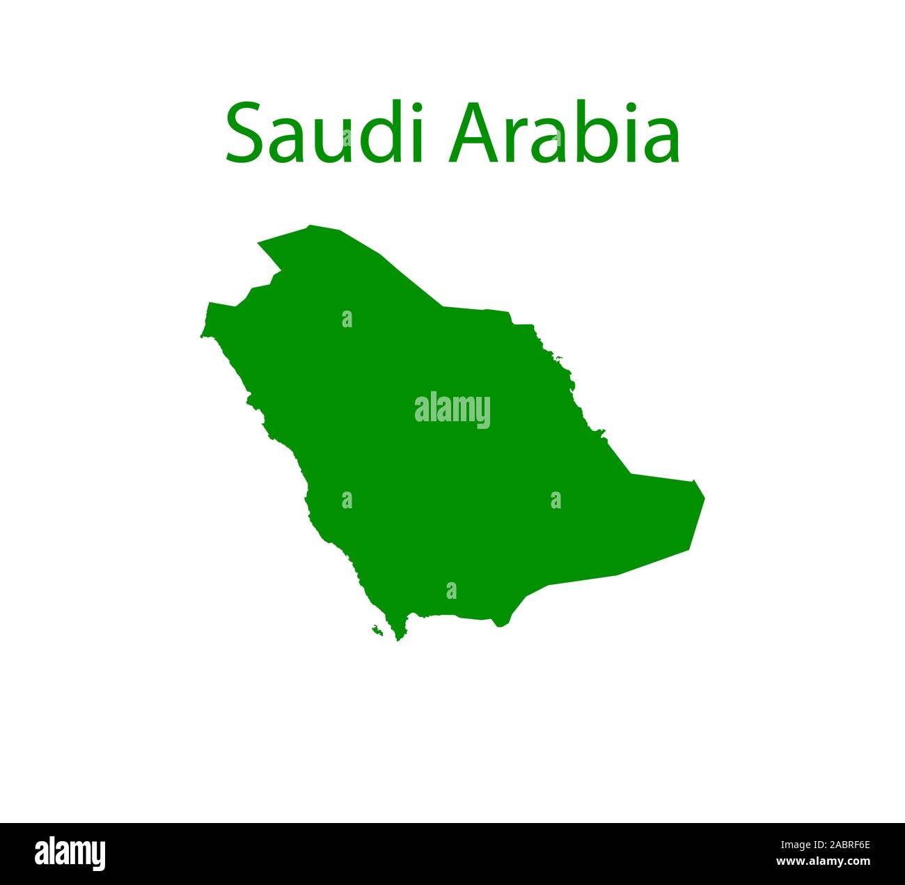 Saudi Arabia map on white background. Vector illustration. Stock Vector