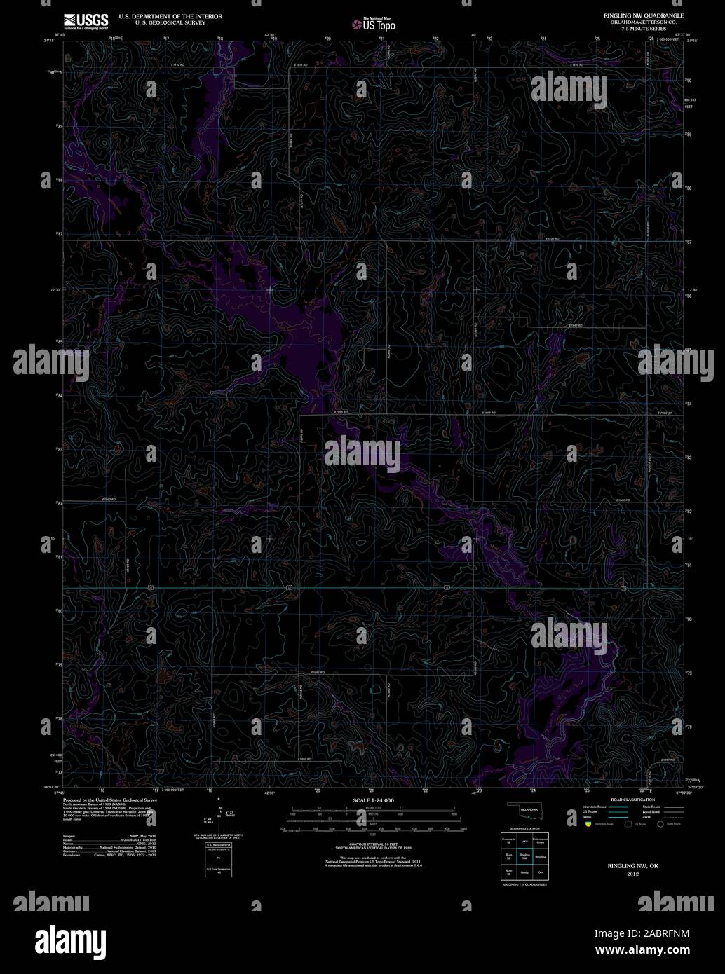 Ringling oklahoma map hires stock photography and images Alamy