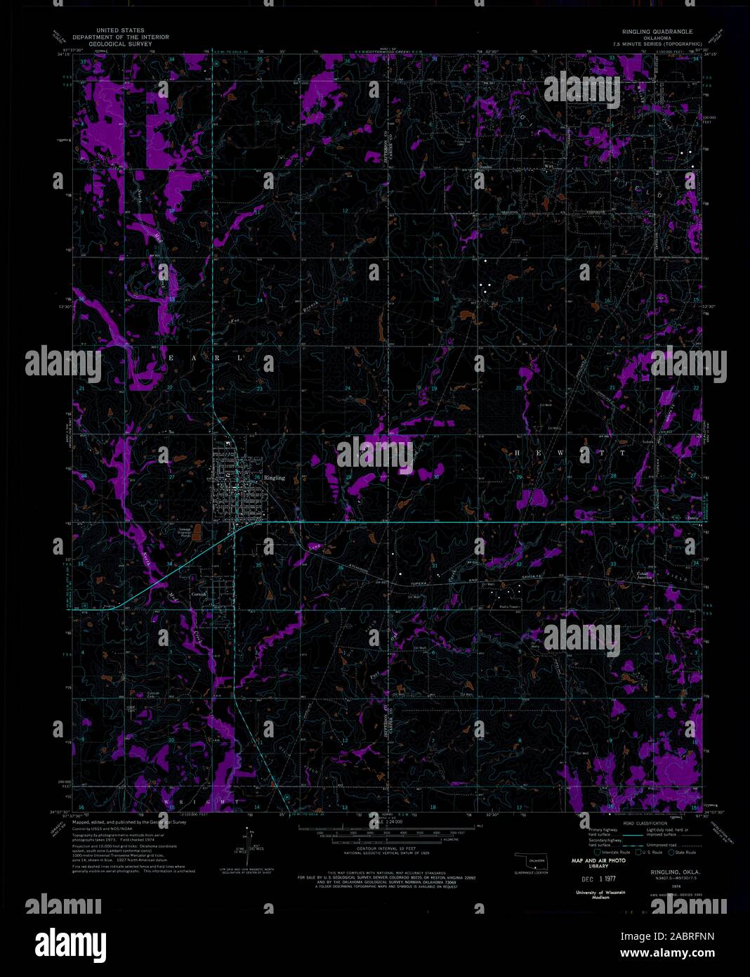 Ringling oklahoma map hires stock photography and images Alamy
