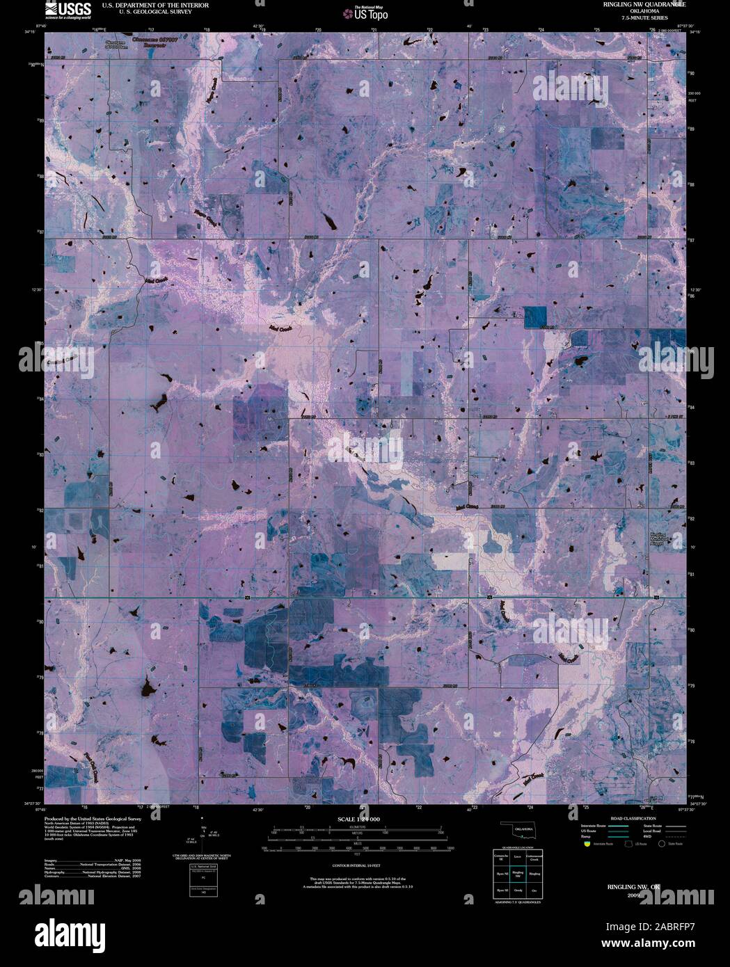 Ringling oklahoma map hires stock photography and images Alamy