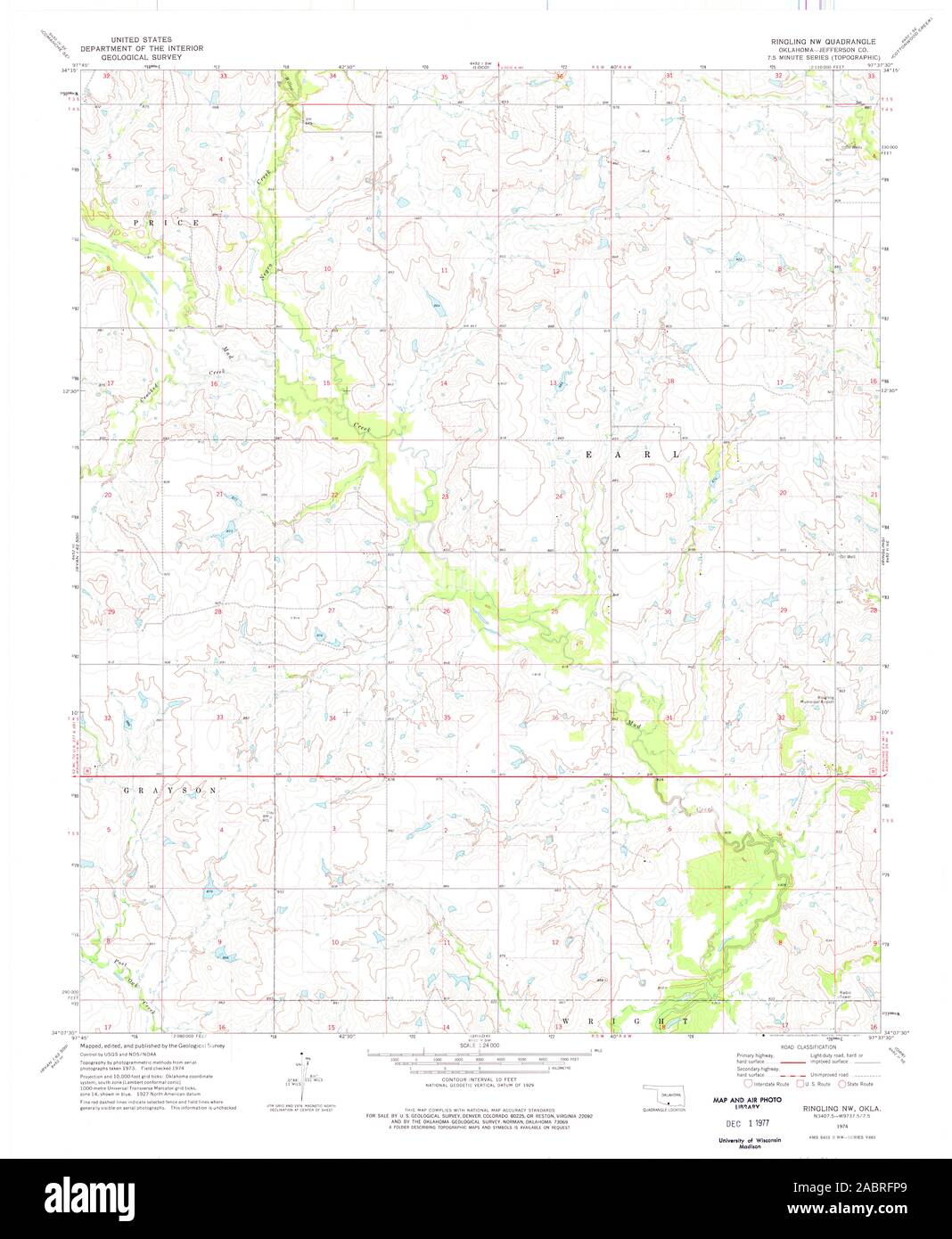 Map of ringling oklahoma hires stock photography and images Alamy