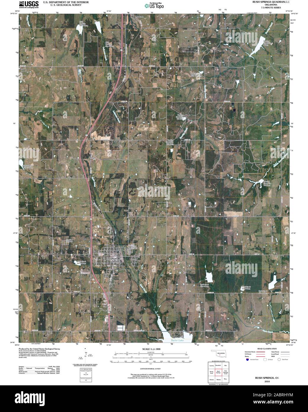 Map of rush springs hires stock photography and images Alamy