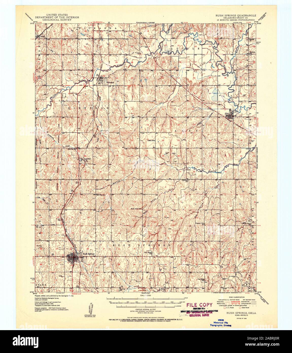 Map of rush springs hires stock photography and images Alamy