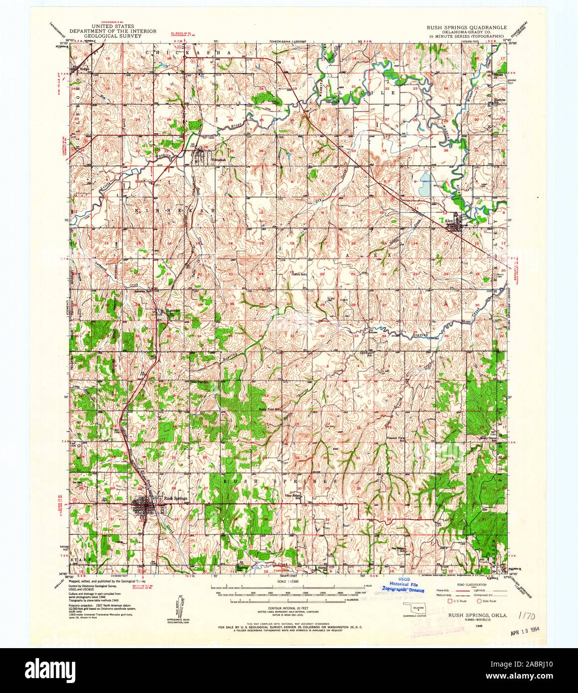 Map of rush springs hires stock photography and images Alamy