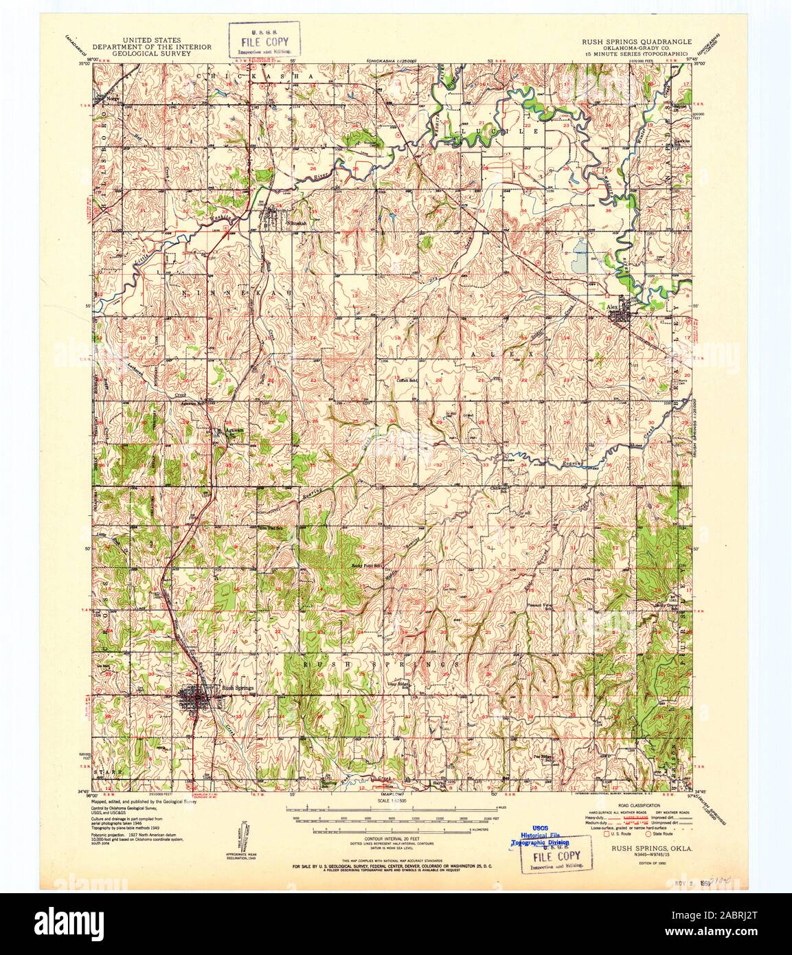 Map of rush springs hires stock photography and images Alamy