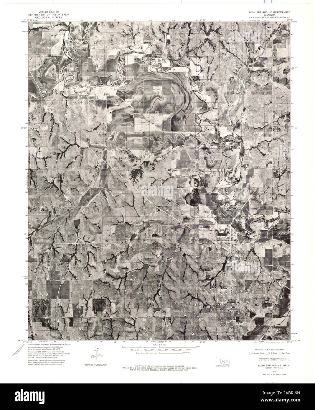 Rush springs oklahoma map hires stock photography and images Alamy