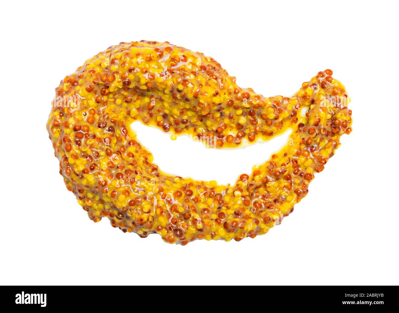 Whole grain mustard spread isolated on white Stock Photo Alamy