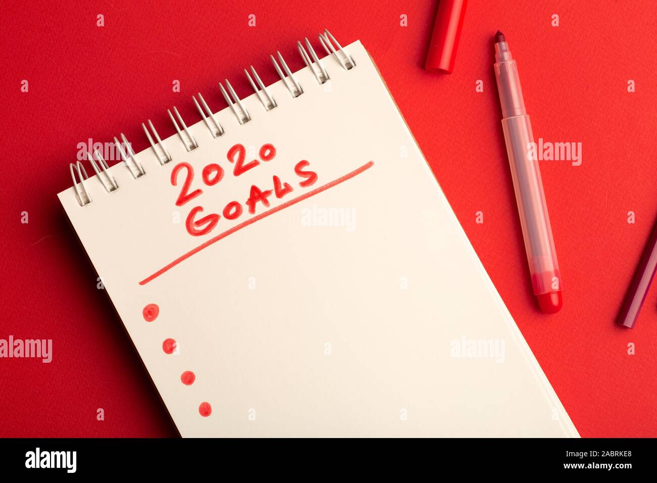 Goals Creative Inscription Goals Written In White Snowflakes On A Red Background For Design New Year Concept Stock Photo Alamy