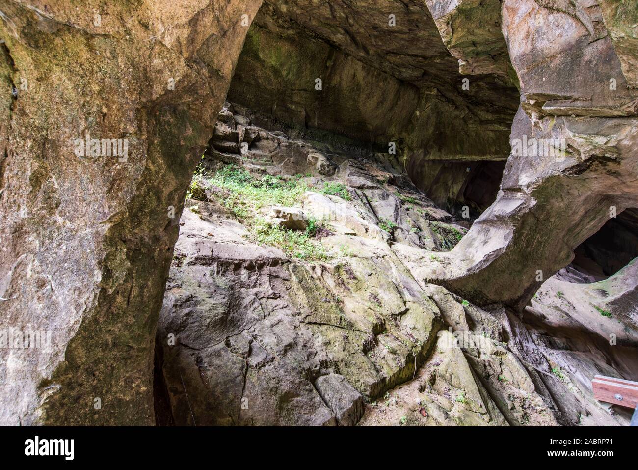 Caglieron caves and waterfalls. Emerald colored magic Stock Photo - Alamy