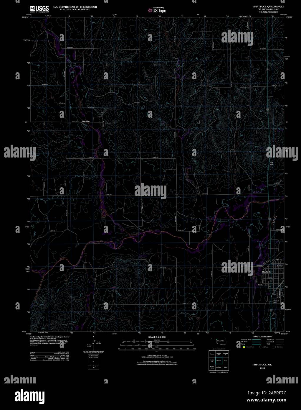 Shattuck oklahoma map hires stock photography and images Alamy