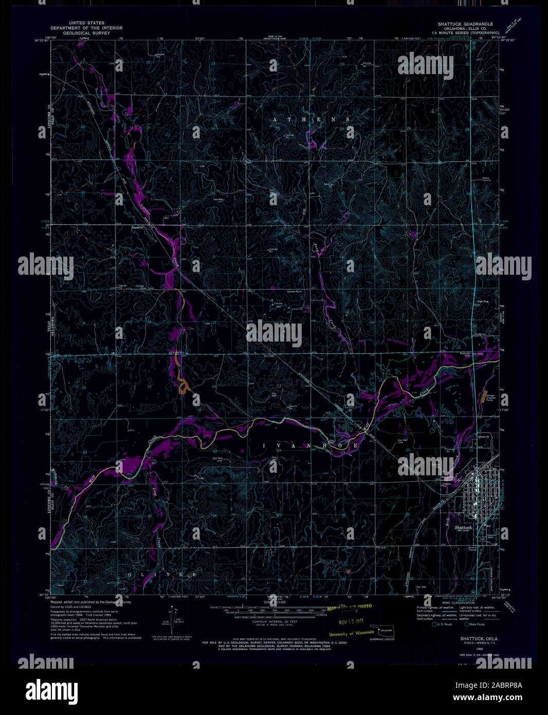 Map of shattuck oklahoma hires stock photography and images Alamy