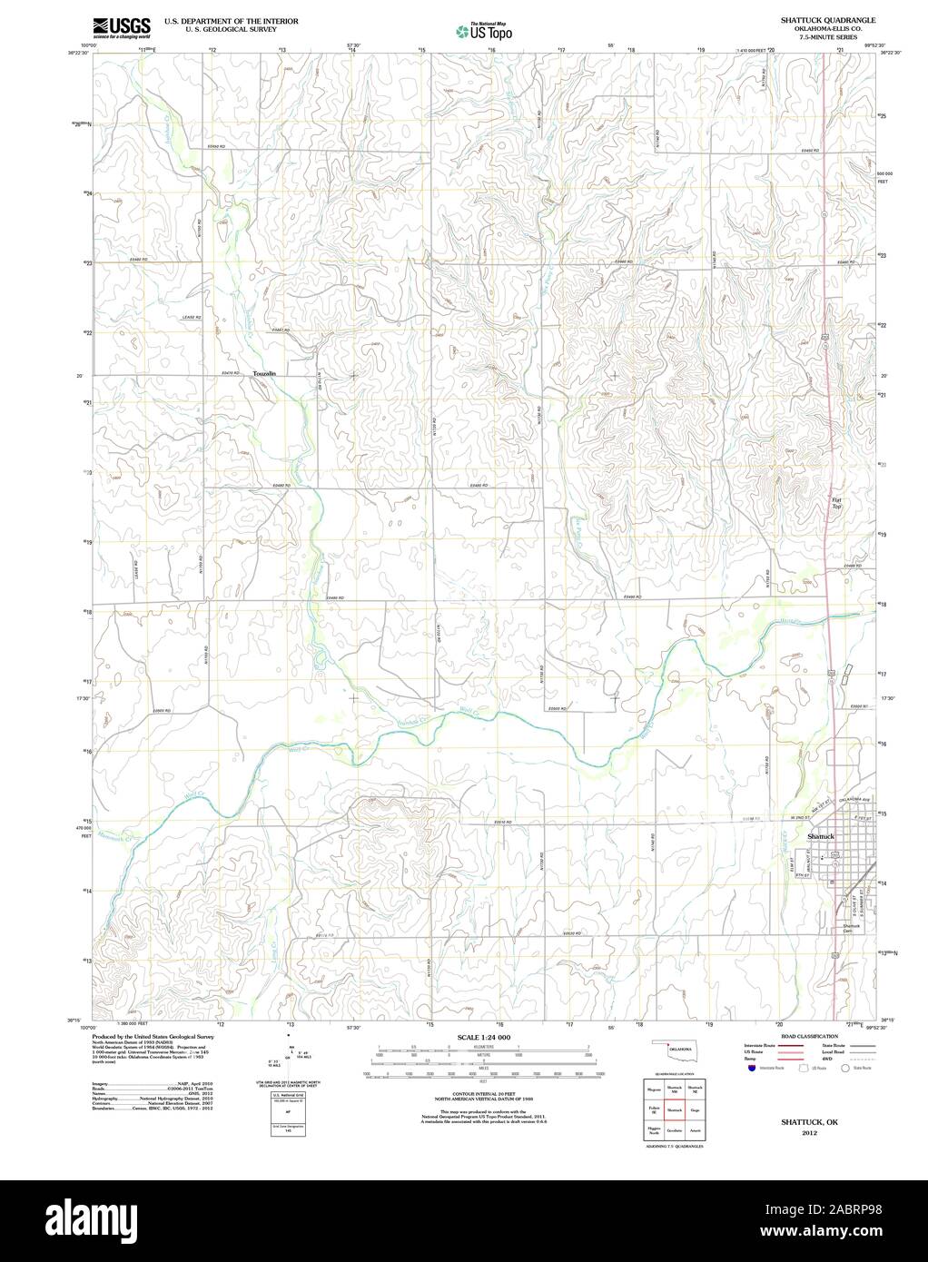 Shattuck oklahoma map hires stock photography and images Alamy