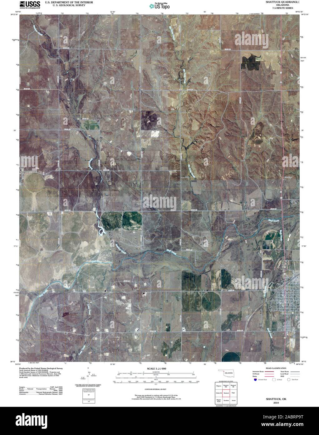 Shattuck oklahoma map hires stock photography and images Alamy