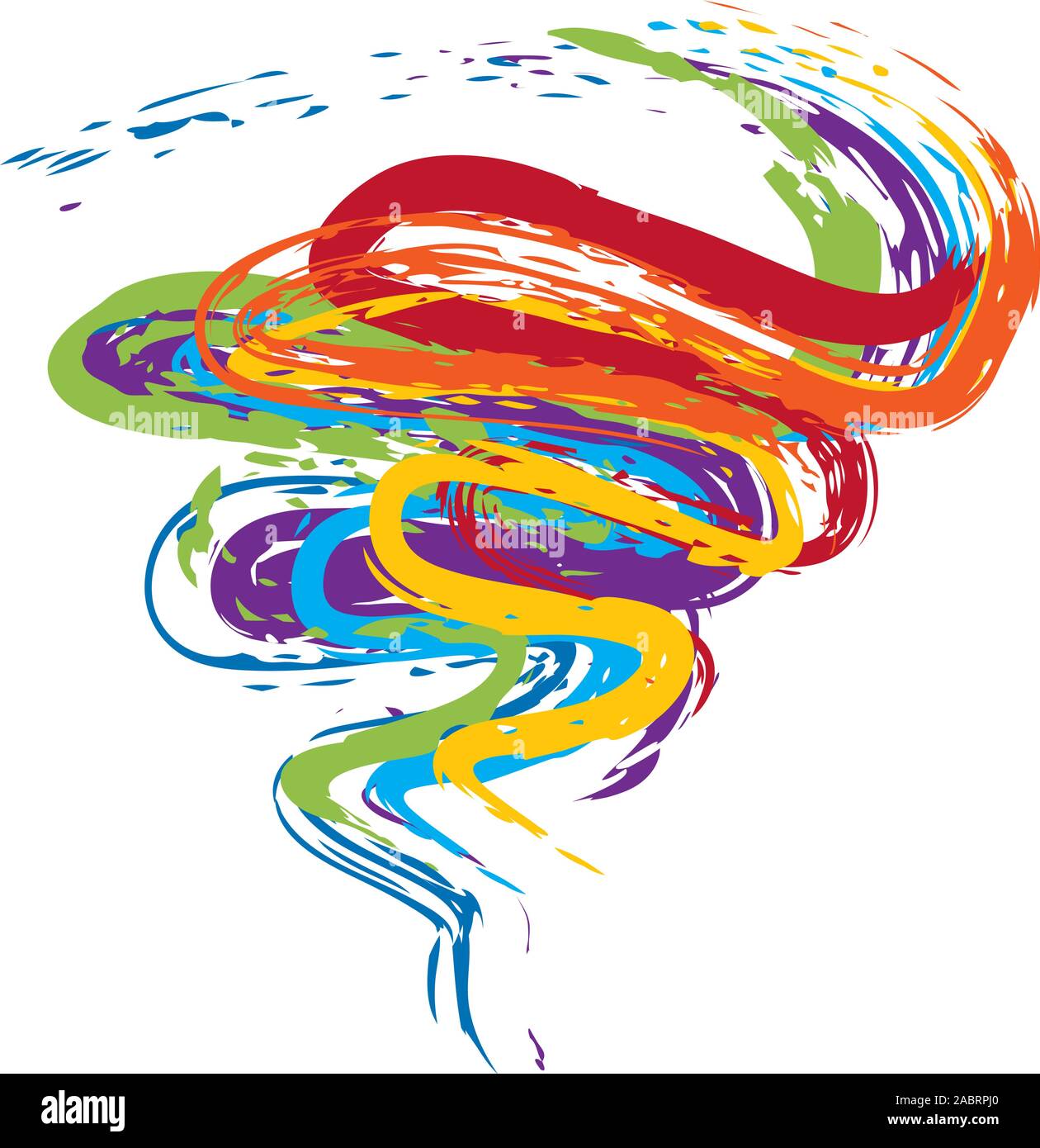 Rainbow color grunge brush strokes on white background Stock Vector ...