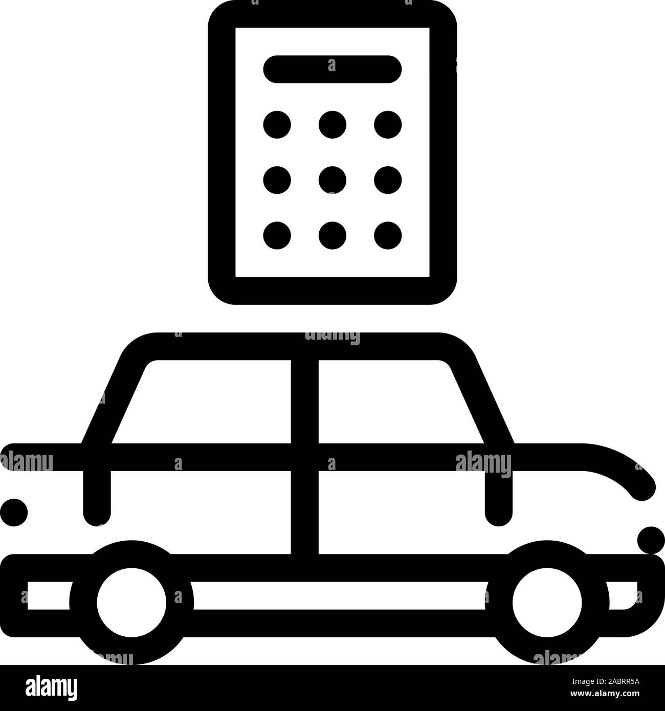 Smart Car Key Icon Vector Outline Illustration Stock Vector Image & Art