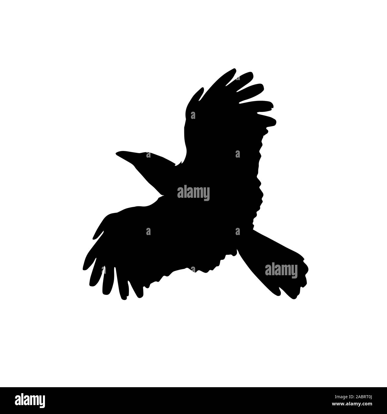 raven crow silhouette on white Stock Vector Image & Art - Alamy