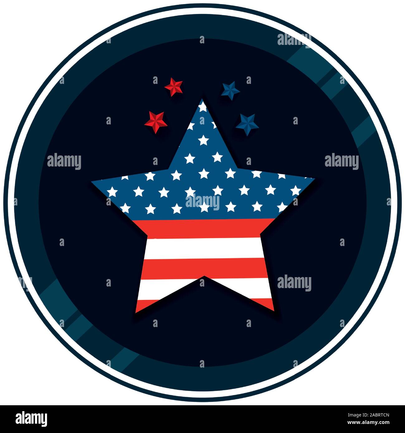 united states flag in star shape Stock Vector Image & Art - Alamy