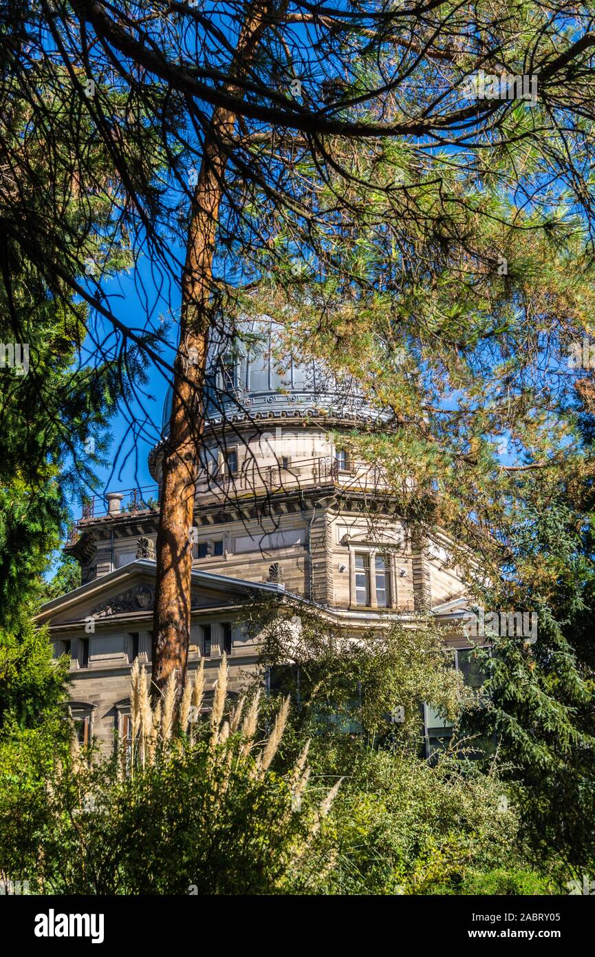 University astronomical observatory, neorenaissance architectural style, 1881, Strasbourg, Alsace, Grand Est, France Stock Photo