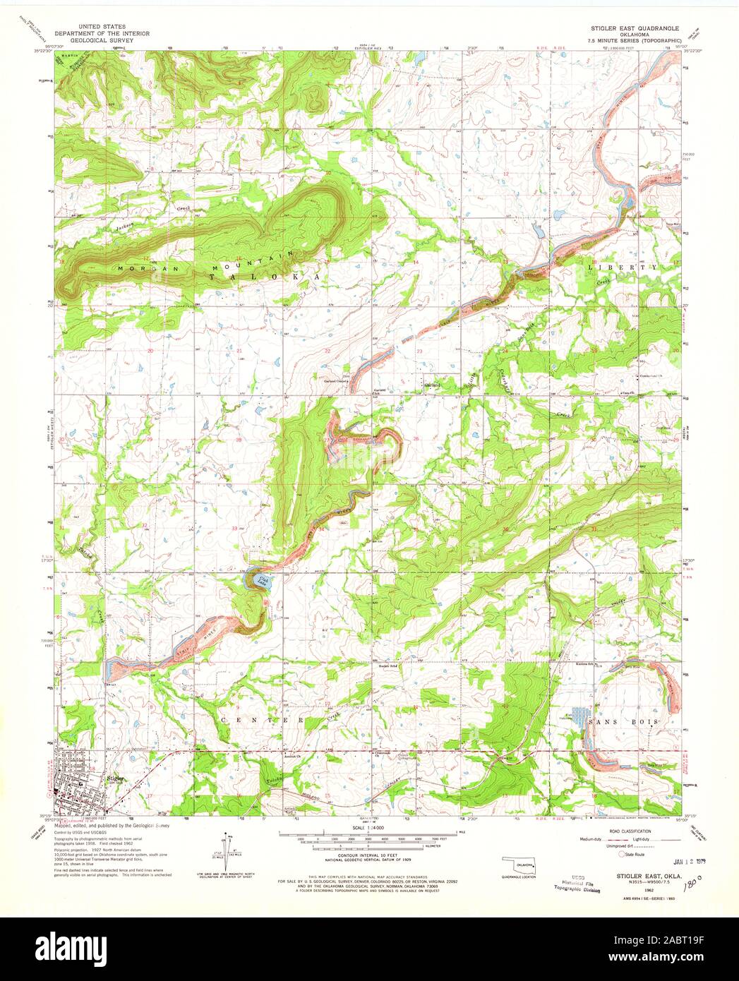 Map of stigler oklahoma hires stock photography and images Alamy