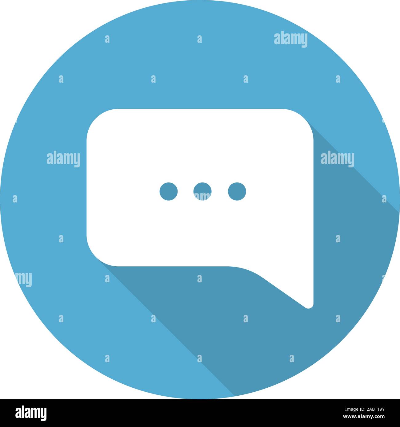 Chat Box Flat Design Long Shadow Icon Dialogue Bubble Vector Silhouette Symbol Stock Vector Image Art Alamy