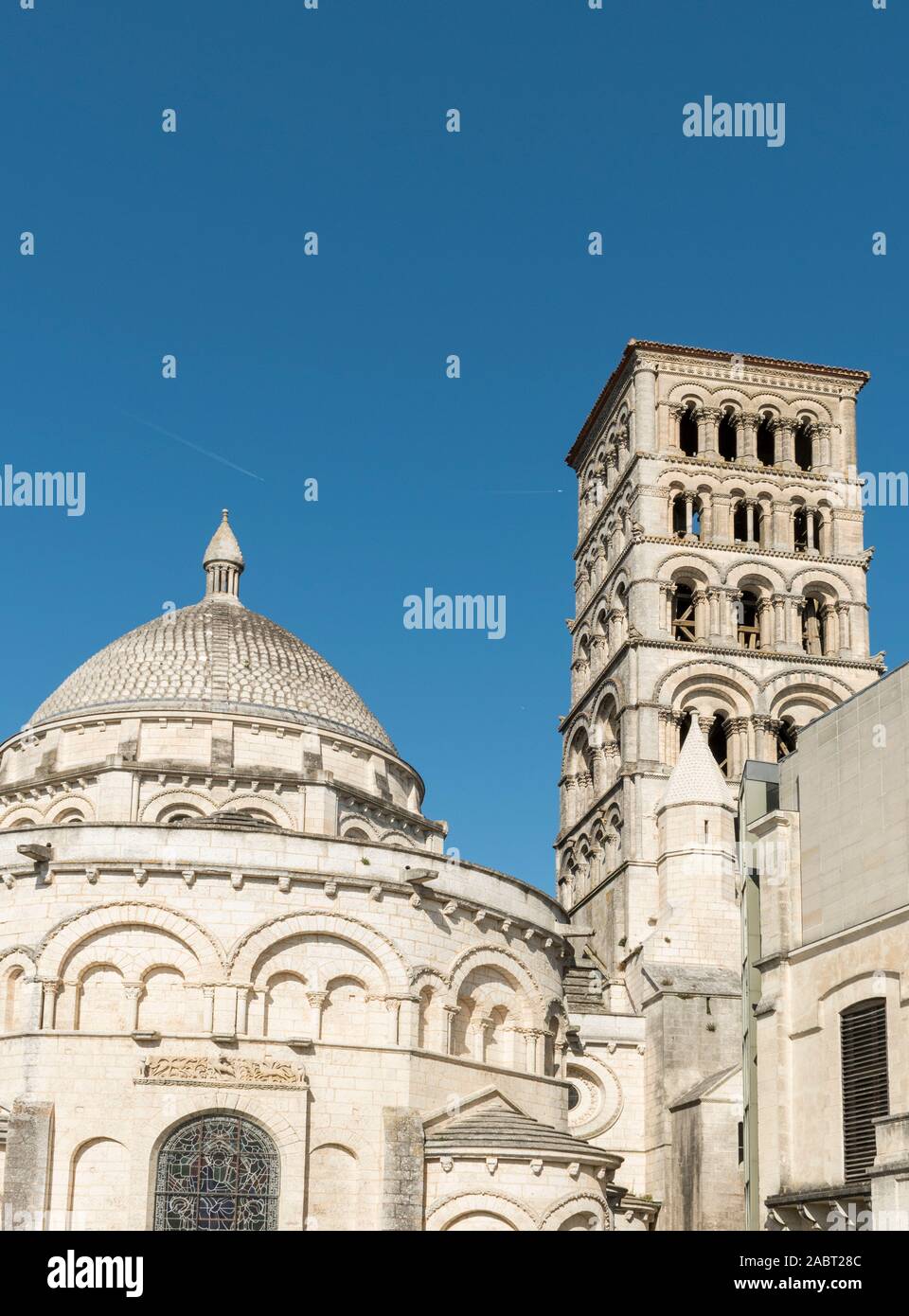 The 12th century Romanesque Cathedral in Angouleme, France Stock Photo