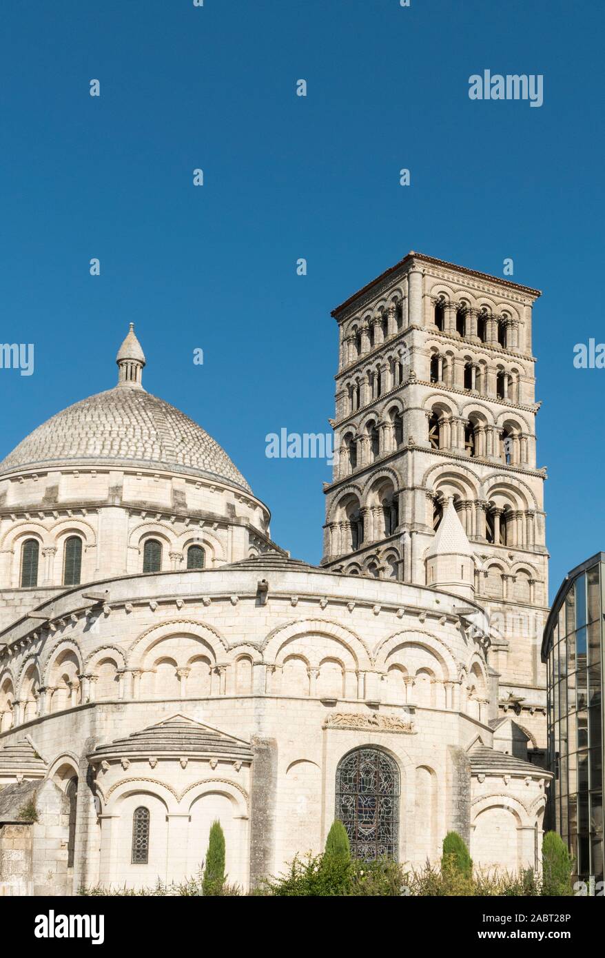 The 12th century Romanesque Cathedral in Angouleme, France Stock Photo